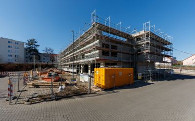 Konstruktionsarbeiten in der Flachstraße in Bingen.